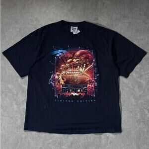90s Vintage Denver Broncos Limited Edition Navy T Shirt Size XXL